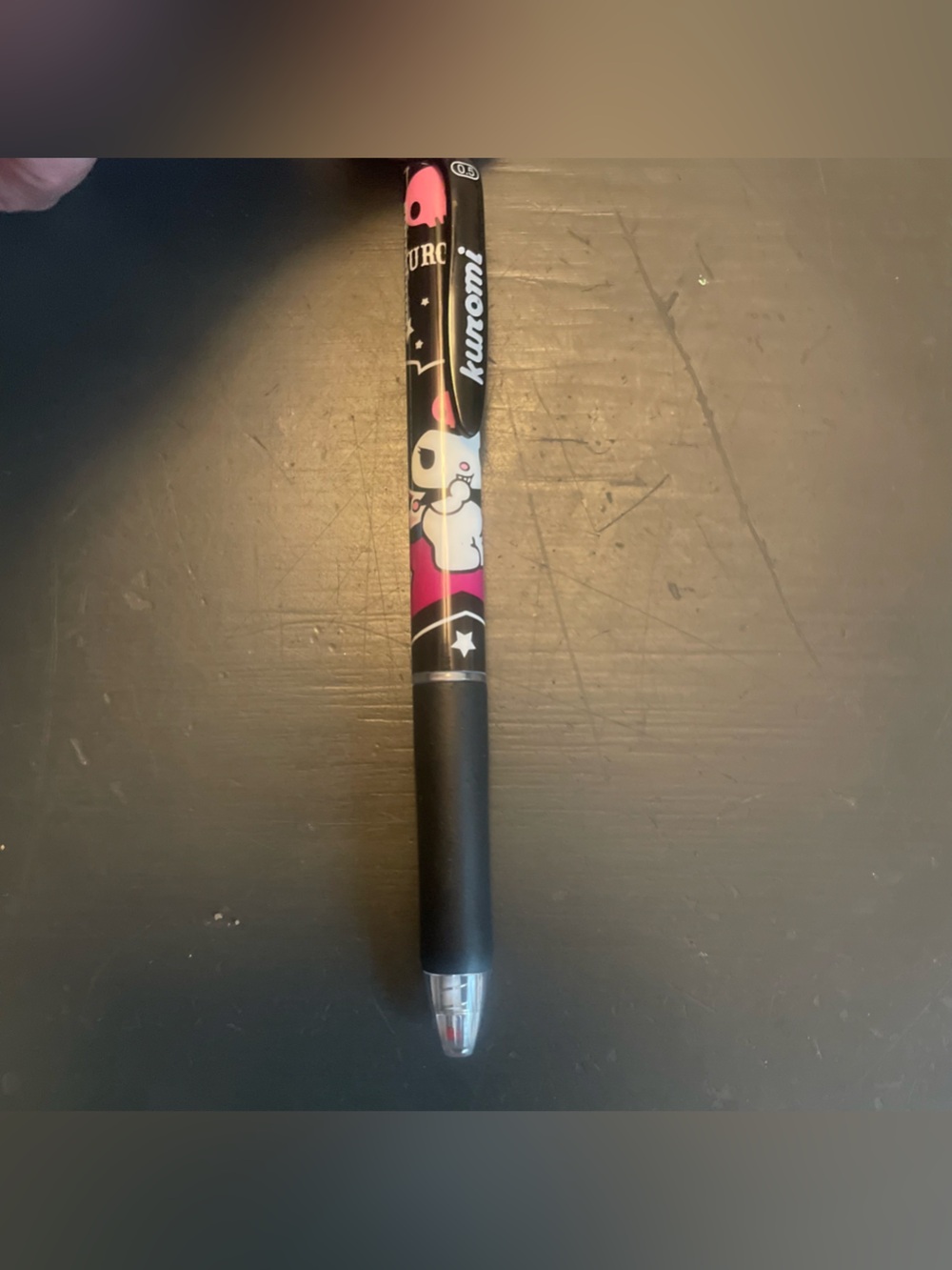 Kuromi ink Pen Cute Black Ballpoint Pen with Pink & Yellow Accents New